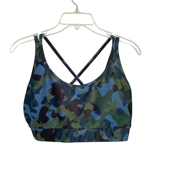 PRISM SPORT Strappy Camo Sports Bra Size Large - Picture 1 of 4